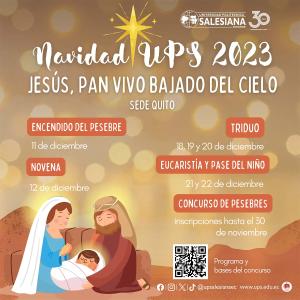 Afiche promocional de Navidad 2023, Jesús, pan vivo bajado del cielo